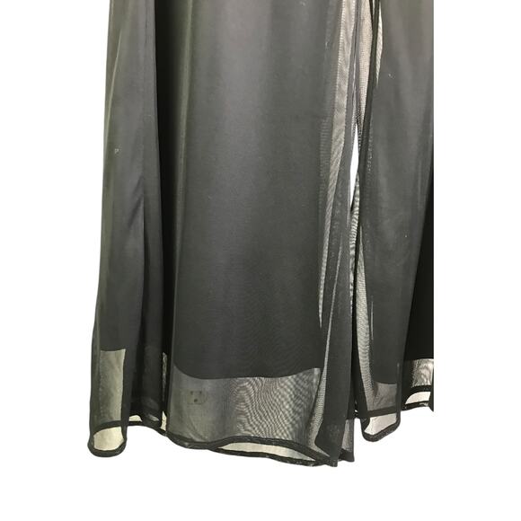 Christin Michaels Palazzo Pants Women S Black Sheer High Rise Wide Leg - Picture 5 of 8